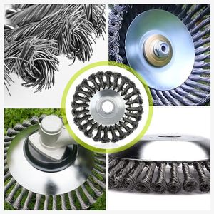 Tête de désherbage rotative en fil d'acier pour désherbeuse de jardin, type bol, lame rotative de 8 pouces pour tondeuse à gazon - Product Image 3