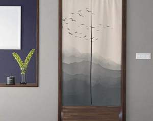 Huisheng ผ้าม่านญี่ปุ่นสำหรับประตู, ผ้าม่านแขวนครึ่งประตูงานแฮนด์เมด - Product Image 5