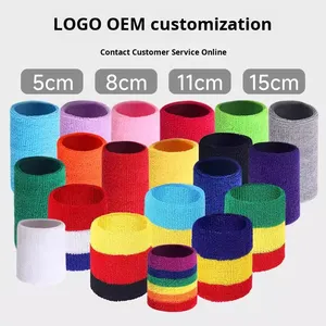 Customized Knitted Embroidered Cotton Wristband Sweat-Absorbent for Sports Fitness Badminton for Promotional Business <b>Gifts</b> - Product Image 4
