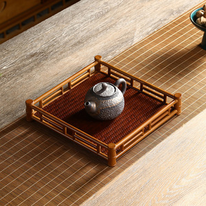 Multi-tiered teacup rack, <b>tea</b> set storage rack, bamboo teapot rack, <b>cup</b> holder, retro Chinese style display rack, teacup - Product Image 4