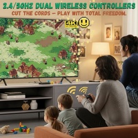 BEST M8 M66 M15 Manette de jeu sans fil 4K pour TV, Joysticks de jeu domestiques, 20+ simulateurs, 20000+ jeux, Console de jeu vidéo rétro HD pour TV 2026