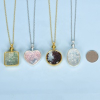 Pendentif en cristal en forme de cœur, améthyste, gravier, pierre précieuse de guérison, puces de quartz, rose, vente en gros