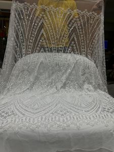 Exclusive Handwork Beads Imported <b>Net</b> <b>Fabric</b> Premium Embroidered Material Perfect for Bridal Dresses Party Wear and Designer - Product Image 6