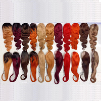 Perruques longues colorées Letsfly, perruques frontales en dentelle 13x4, 22 pouces, ligne de cheveux naturelle, cheveux humains vierges brésiliens, vente en gros