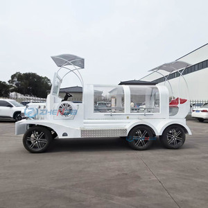 Funeral Hearse, Classic Limousines, Beautiful Funeral Luxury Car, 6-Wheel White Hearse - Product Image 2