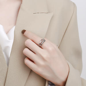 Rotate Freely Beaded <b>Fidget</b> <b>Anxiety</b> <b>Ring</b> <b>for</b> Women Multi Layers Open Adjustable Anti-stress Spinner <b>Rings</b> Friend Jewelry Gift - Product Image 4