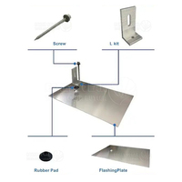 Kit de fixation solaire étanche en aluminium avec pieds en L pour toiture en tuiles d'asphalte