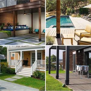Alta calidad Durable 4X4 <span class=keywords><strong>hormigón</strong></span> perno abajo pérgola poste galvanizado polvo recubierto ancla Metal madera valla poste Base - Product Image 5