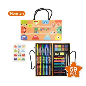 Art Supplies 59pcs Crayons Oil Pastels Washable Marker Colored Pencils Art Painting Set Kids Colour Set For Birthday Other Toys