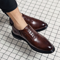 Chaussures Oxford en cuir pour hommes, style formel, nouvelle collection automne 2026, basses, unies, pour mariage et bureau, à bout pointu