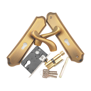 Nhà Máy Trực Tiếp Hiện Đại Brass Đen Hợp Kim Nhôm Cửa Đòn Bẩy Xử Lý Cho Nội Thất Cửa Gỗ Khóa - Product Image 3