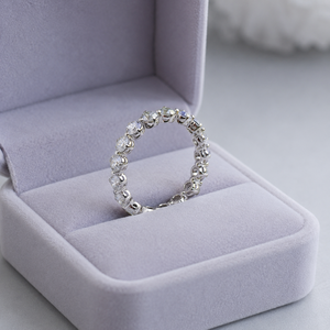 Anello dal Design a Fascia Intera, Stile Semplice, Anello da Dito per Donne - Product Image 6