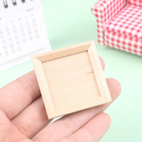 Populaire 1/12 bricolage couleur maison de poupée Miniature petit support photo affichage bois cadre photo Mini cadre photo en bois modèle jouets