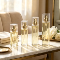 Flacon pulvérisateur portable en plastique à fine brume, rechargeable, pour soins de la peau, tonique, parfum, emballage cosmétique