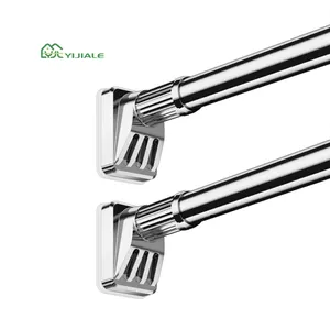 Yijiale 82.7-118.1inch thép không gỉ Telescopic Curtain Rod Trung Quốc nhà máy bán buôn Rèm cực đối với trang chủ