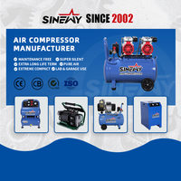 Compresseur Sinewy Para Pintar 6Bar 87Psi Compresseur d'air sans huile silencieux portable à faible bruit fin de Chine