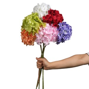 Fleurs d'hortensia artificielles multicolores, plante entière en PVC, pour la décoration de la maison, du salon et de la salle à manger - Product Image 5