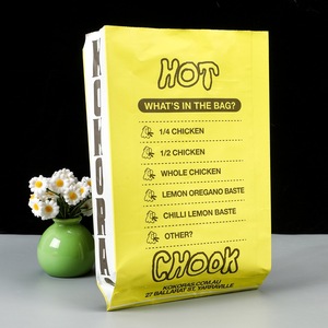 Custom Printed Takeaway Fast Food Disposable Kraft Paper Bag with Heat Seal Oil-proof for Hot Dogs Sandwiches Cookies Fried Food - Product Image 5