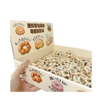 Nueva Caja Sorpresa con 120 Figuras de Pan en Miniatura, Caja de Exhibición con Forma de Pan, Juguetes Decorativos para Mesa y Computadora