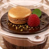 Conteneur en PET transparent écologique en forme de dôme rond avec couvercle, boîte à gâteau transparente pour emballage de desserts à emporter pour boulangerie