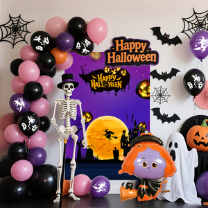 Globos de Látex con Diseño de Halloween, Lindos y Estampados, Duraderos para Uso en Interiores, Muchos Colores, Artículos de Decoración para Fiestas - Product Image 6