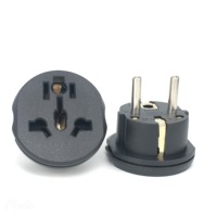 Adaptateur de prise EU de haute qualité, universel vers prise ronde européenne à 2 broches, convertisseur 16A 250V UK AU US vers Schuko