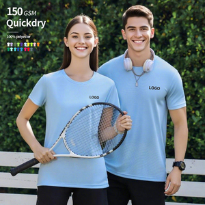 Grande taille, 150 GSM, tricoté, sportif, séchage rapide, respirant, absorbant la transpiration, sport d'été, léger, 100% polyester, personnalisé, unisexe, homme - Product Image 1