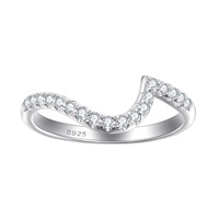 Ensemble de bagues tendance pour femmes en argent sterling S925, inspiré des créateurs, avec zircon de 5 carats, bijoux haut de gamme