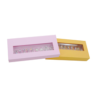 Boîte d'Emballage en Papier Recyclable avec Fermeture Magnétique pour Faux Ongles, Personnalisée avec Logo, Vente en Gros