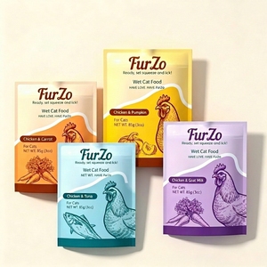 Friandises humides <span class=keywords><strong>pour</strong></span> <span class=keywords><strong>chat</strong></span> 85g, pâte de viande fraîche de poulet, thon et lait de chèvre, nourriture humide <span class=keywords><strong>nutritive</strong></span>, collations <span class=keywords><strong>pour</strong></span> animaux de compagnie - Product Image 1