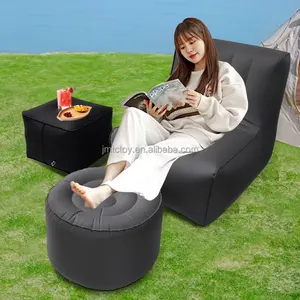 Açık yard bahçe hava sandalye seti mobilya kamp katlanır PVC dışkı şişme sofa dışkı seti