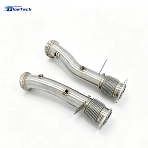 ท่อดาวน์ไปป์สำหรับรถ BMW ซีรีส์ 7 รุ่น G12 M760i เครื่องยนต์ 6.6T V12 ทวินเทอร์โบ สำหรับรถแข่ง ขัดเงา ไหลเวียนอากาศสูง ผลิตจากสแตนเลส 304 ชิ้นส่วนท่อไอเสีย - Product Image 6