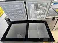 Congélateur coffre horizontal commercial en acier inoxydable CE à 2 portes, double température, pour usage domestique