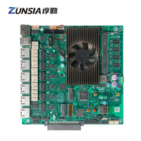 Zunsia alat jaringan 6LAN 1U, Firewall jaringan Intel Core i7 generasi 11 murah