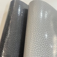 Dernier modèle populaire de tissu en cuir PU Rexine brillant à motif grainé, imperméable, pour meubles et canapés