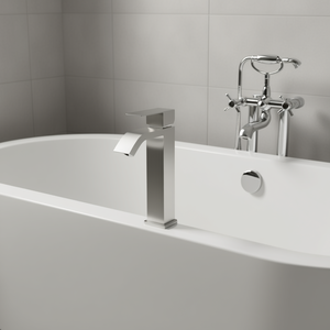 Robinet de salle de bain à poignée unique Bothwa Home, 11,21 pouces, nickel brossé, design cascade moderne, installation monotrou - Product Image 2