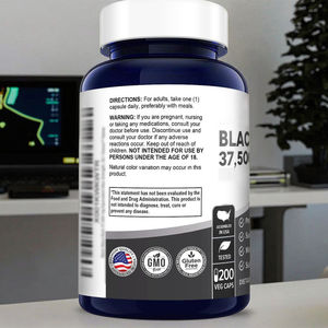 Капсулы черной маки 37500 мг - смесь черной, красной и желтой маки с черным перцем для улучшенного усвоения, 180 веганских капсул - Product Image 5