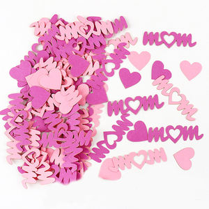 100 pièces/paquet de confettis décoratifs en papier pour la fête des mères, pour décorer les fêtes d'anniversaire des mamans - Product Image 3