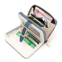 Portefeuille portable géométrique en PU pour femme, grande capacité, style vintage, avec porte-cartes – Vente en gros