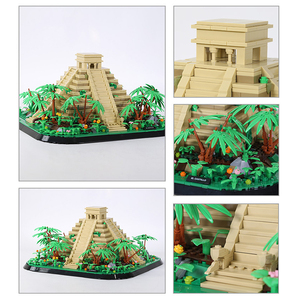 Blocchi di Costruzione in Plastica a Piccole Particelle della Piramide Maya di Kukulcan Messicana, Gioco Educativo per Bambini, Puzzle da Costruire, Regalo - Product Image 5