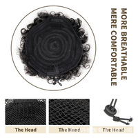 Accesorio para el Cabello Infantil, Rizado y Voluminoso, Estilo Afro, con Cordón Ajustable, Extensión de Cabello Sintético