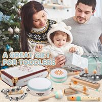 Montessori Wooden Percussion Instruments Set for Toddlers 1-3 Kids Preschool-Educational Music Learning Toys Unisex Birthday