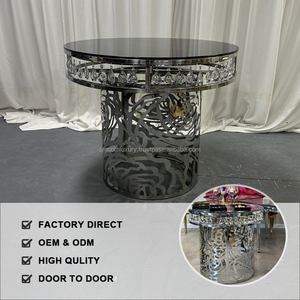 โต๊ะแต่งงานเรียบเฟอร์นิเจอร์มีสไตล์สำหรับปาร์ตี้และงานต่างๆโต๊ะคริสตัลรูปกุหลาบสำหรับงานแต่งงานทำจากสเตนเลสสตีล - Product Image 3