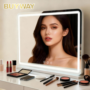 Bán buôn vuông Vanity Gương trang điểm bảng gương mỹ phẩm gương với LED ánh sáng gương trang điểm Hot Bán vẻ đẹp gương - Product Image 1