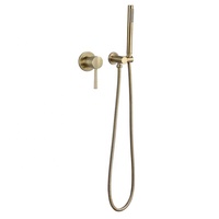 Ensemble de douche à main en laiton antique, Kit de douche en or brossé support mural, Kit de bain douche à économie d'eau