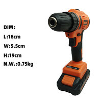 Perceuse électrique professionnelle sans fil 20V, mini-perceuse à percussion, outil à batterie de qualité industrielle PINENG C1-1023