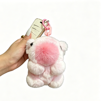 Joli porte-clés en peluche Capybara, accessoire pour clés de voiture, pendentif pour sac d'école, cadeau pour étudiant, vente en gros