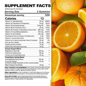 Gomitas de complejo de vitamina <span class=keywords><strong>B</strong></span> multivitamínico vegano con vitamina C y colina Energía Cerebro Estado de ánimo Fuerza extra Salud inmunológica - Product Image 4