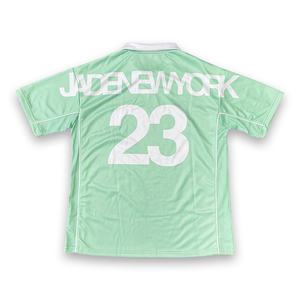 เสื้อฟุตบอลแบบย้อนยุคเสื้อกีฬาผ้าตาข่ายระบายอากาศพิมพ์ชื่อโลโก้แบบกำหนดเองเทคนิคการระเหิดแบบแห้งเร็วสวมใส่สูง - Product Image 3