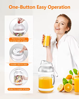 Draadloze oplaadbare elektrische sapcentrifuge met grote capaciteit, USB-aansluiting, draagbare blender, koude pers, groente-smoothie-sapcentrifuge
